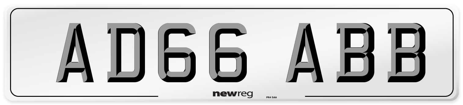 AD66 ABB Number Plate from New Reg